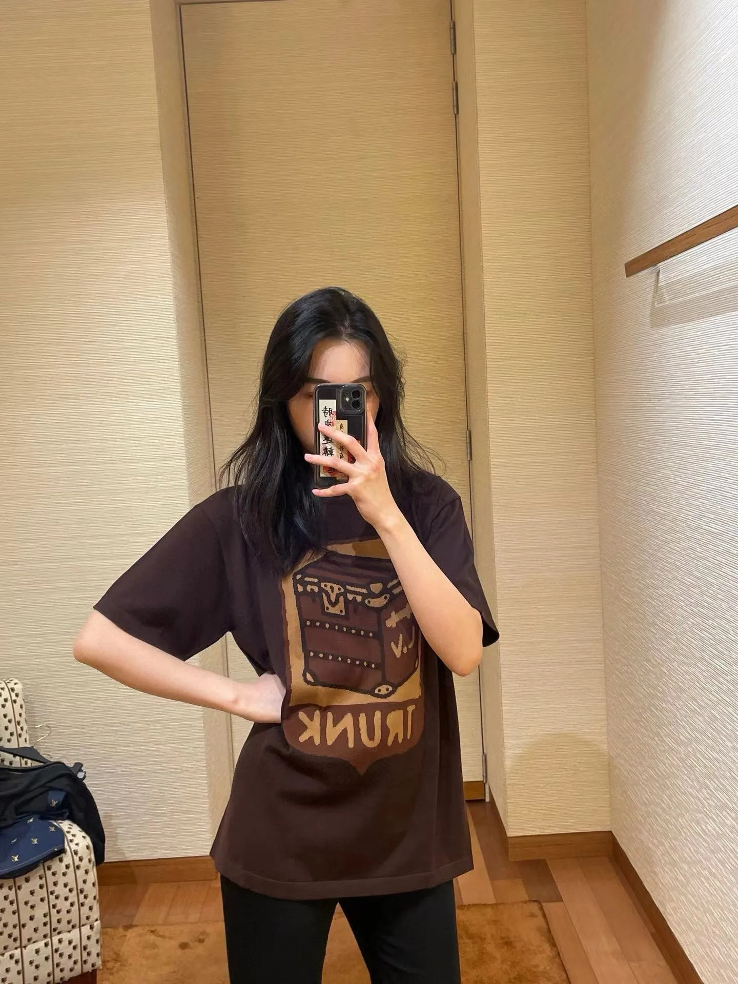 Louis Vuitton/Louis Vuitton 24ss Fei Dong treasure chest jacquard knitted short sleeves